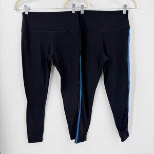 Lot of 2 Splits59 Black Leggings 24" Inseam Size Large Soft